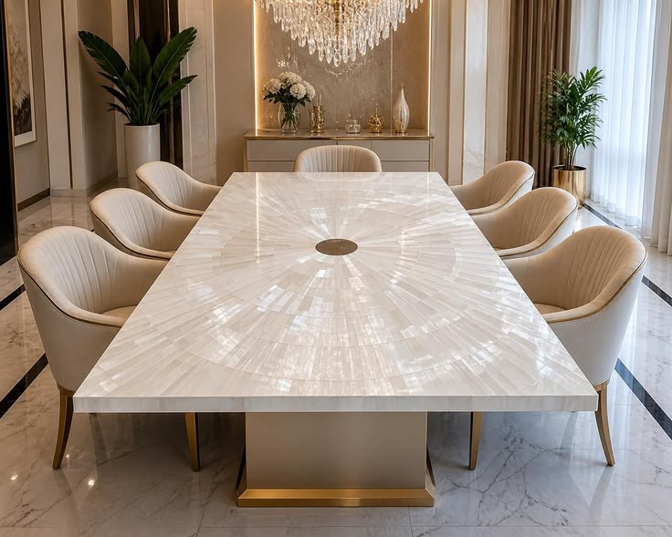Quartz dining table film